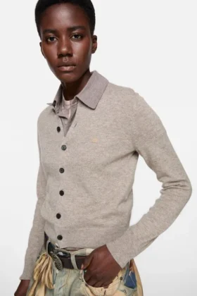 Cardigan ajusté – laine de yack
