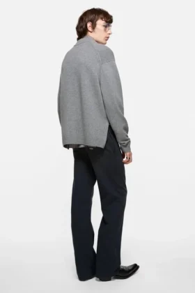 Cardigan en laine à col en V