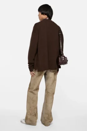 Cardigan en laine à col en V