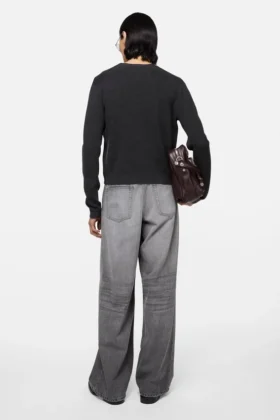 Cardigan en laine à col en V