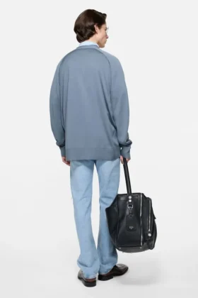 Cardigan en soie à col en V