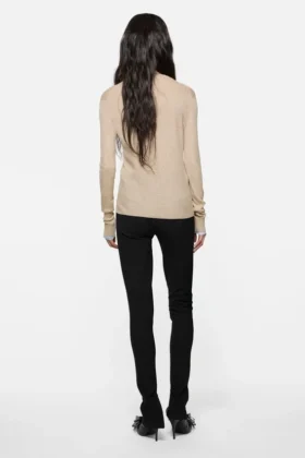 Cardigan superposé en soie et laine