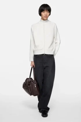 Cardigan zippé à logo
