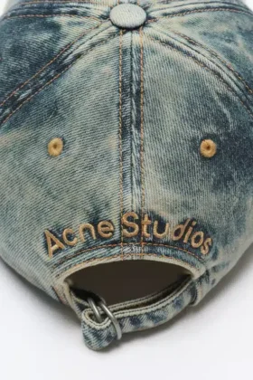 Casquette en denim avec logo