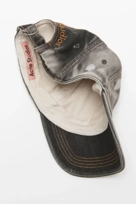 Casquette en denim délavé