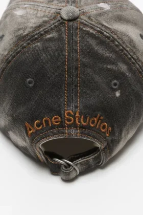 Casquette en denim délavé