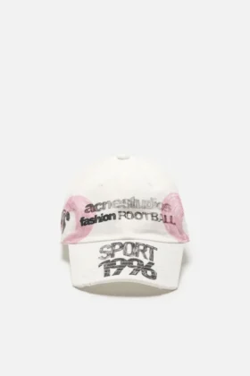Casquette à logo vieilli