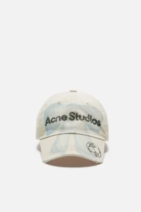 Casquette à nœud avec logo vieilli