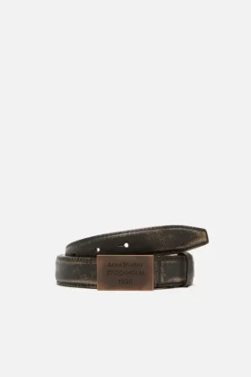 Ceinture en cuir avec logo gravé
