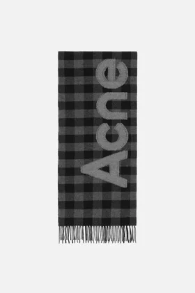 Écharpe à carreaux avec logo