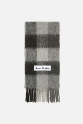 Écharpe à carreaux en mohair