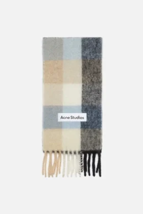 Écharpe à carreaux en mohair