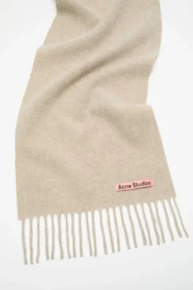 Écharpe en laine à franges – fine