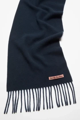 Écharpe en laine à franges – fine