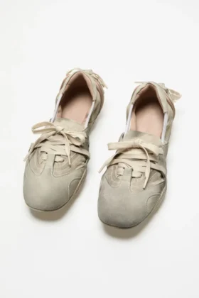 Chaussures à lacets en daim