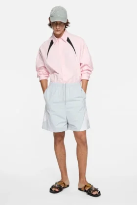 Chemise boutonnée avec logo brodé