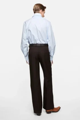 Chemise boutonnée en popeline superposée