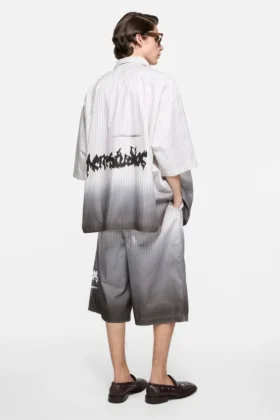 Chemise boutonnée teinte par immersion