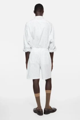 Chemise à carreaux boutonnée