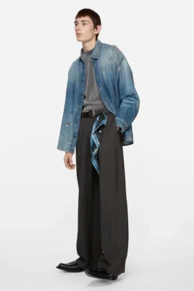 Chemise en denim boutonnée
