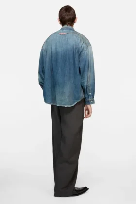 Chemise en denim boutonnée