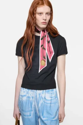 Foulard fin en satin de soie