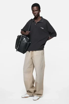 Polo à logo délavé
