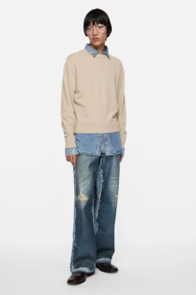 Pull en laine superposé