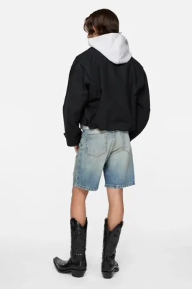 Shorts en denim avec ceinture
