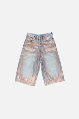 Shorts en denim pailleté