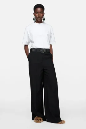 T-shirt à logo satiné - coupe décontractée