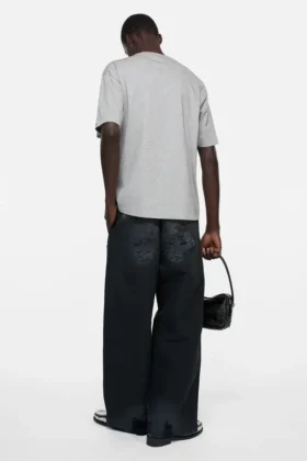 T-shirt à logo satiné - coupe décontractée