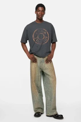 T-shirt à logo vieilli
