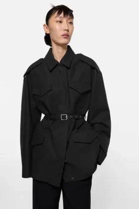 Veste blouson en satin