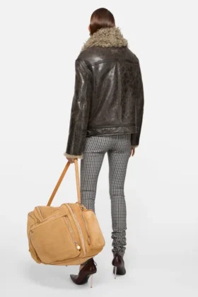 Veste en cuir et peau de mouton