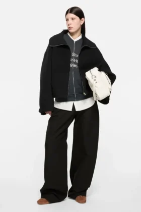 Veste en laine à fermeture éclair