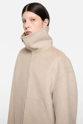 Veste en laine à fermeture éclair