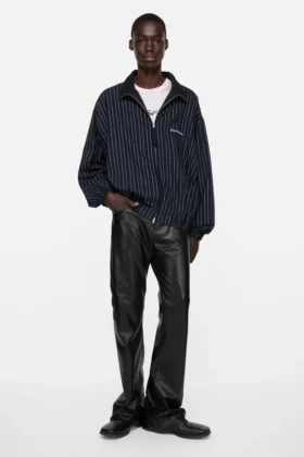 Veste à fines rayures