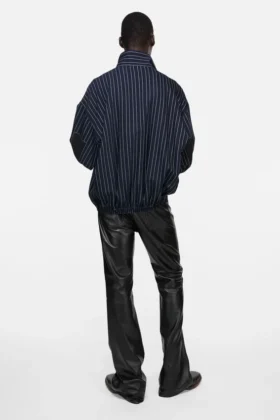 Veste à fines rayures